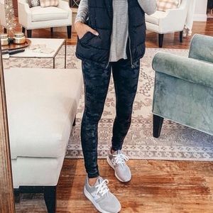 Spanx Faux Leather Camo Leggings